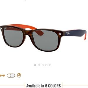 Ray Ban Matte Wayfarer Tortoise Blue 55 18 frame